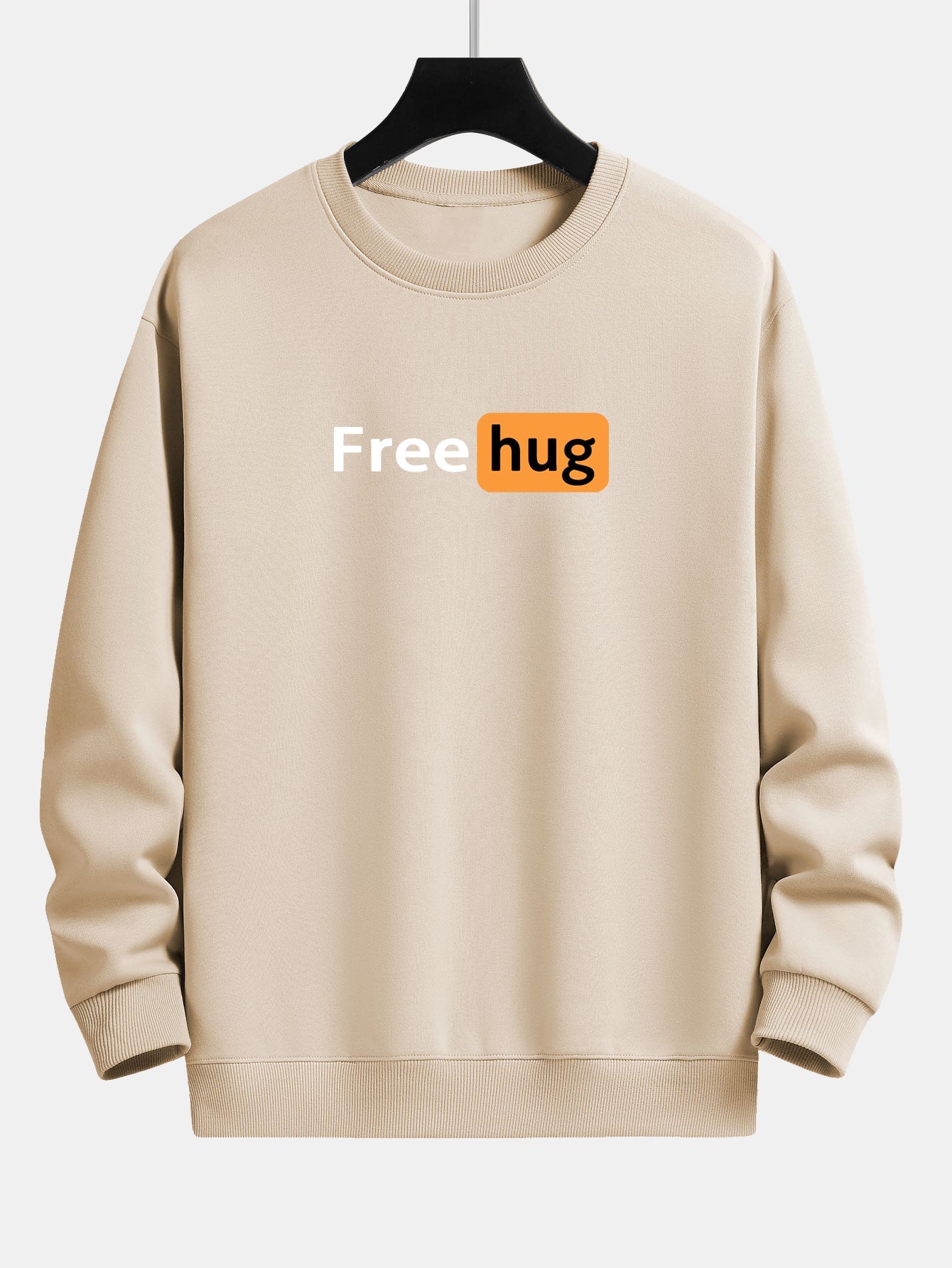 Free Hug Druck Locker sitzendes Sweatshirt