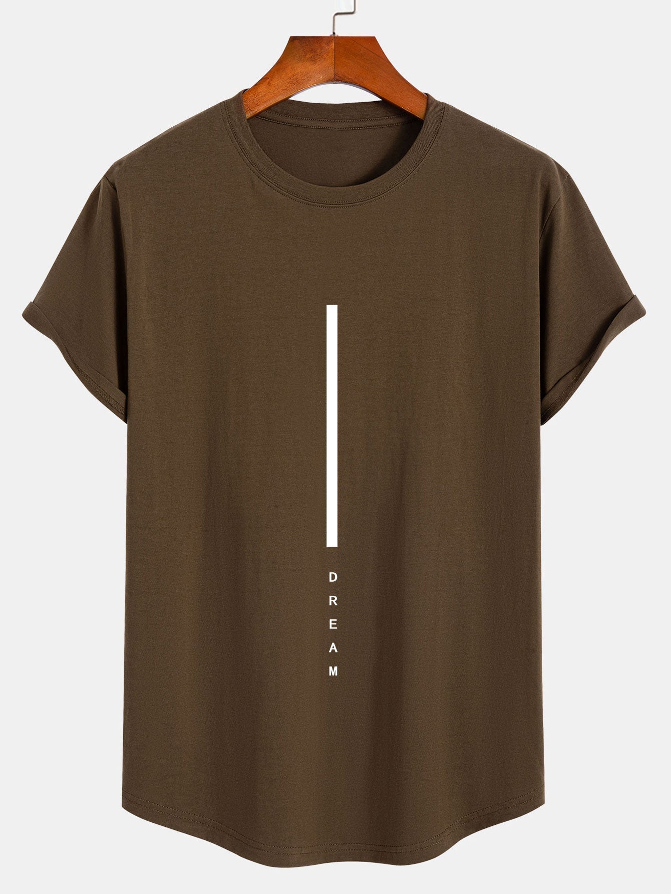 Dream Stripe Print Cotton Bow Hem T-Shirt