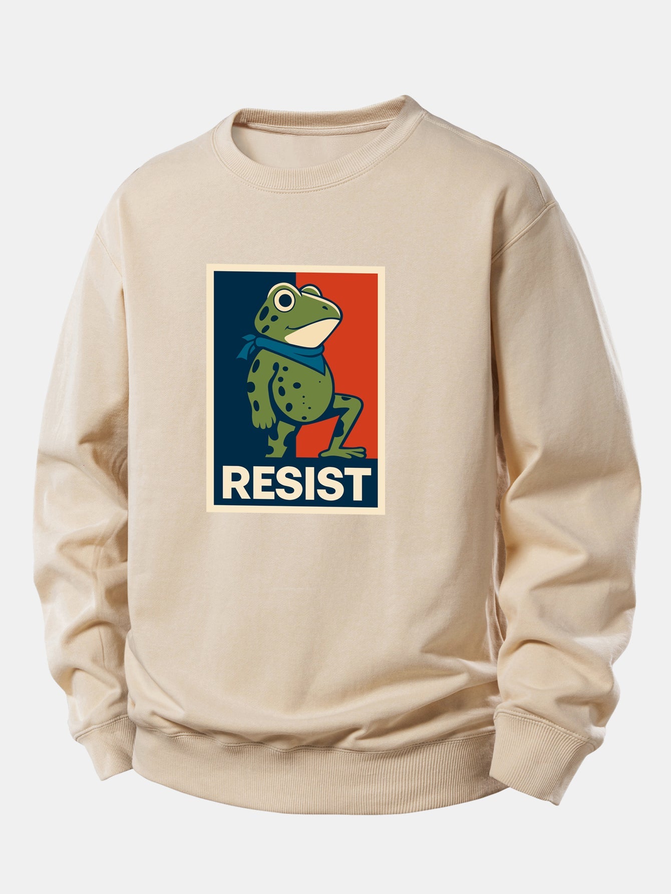 Resist Froschdruck Locker sitzendes Sweatshirt