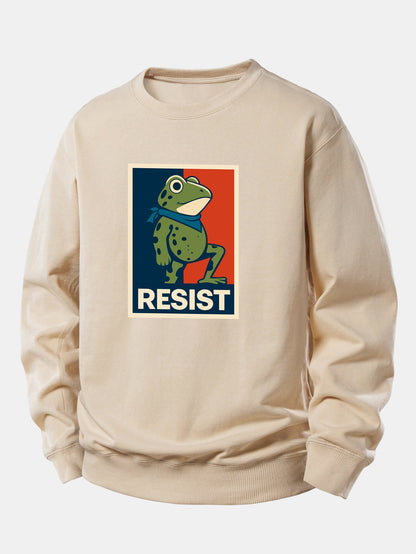 Resist Froschdruck Locker sitzendes Sweatshirt