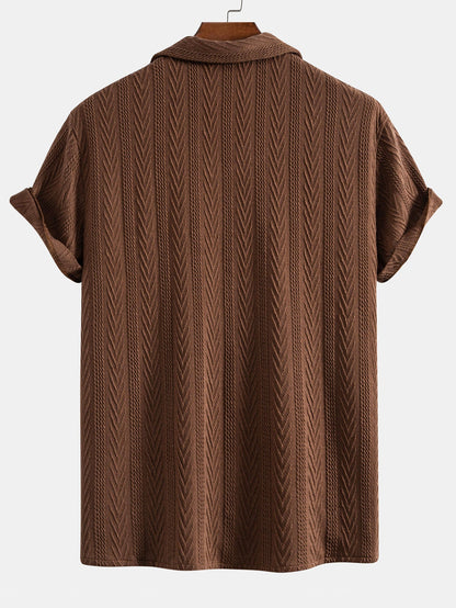 Textured Jacquard Cuban Shirt