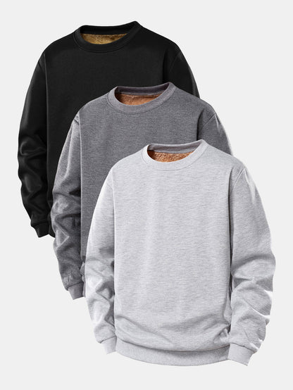 3 Stück Teddy-Fleece-gefüttertes Sweatshirt