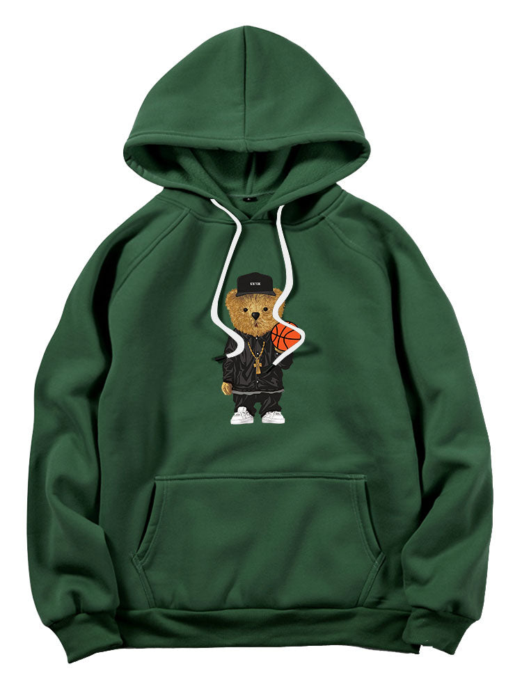 Basketball Bear Graphic Hoodie