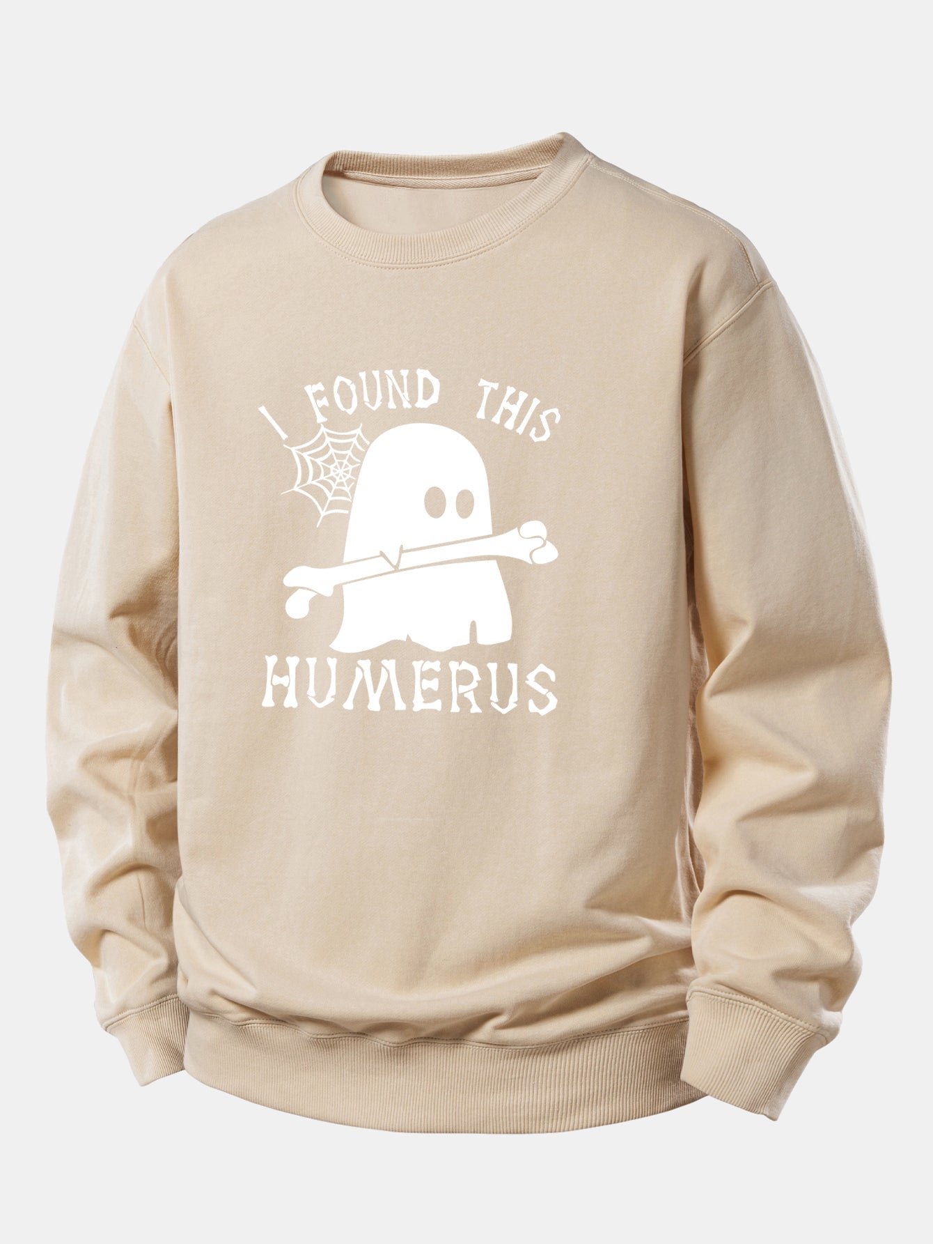 Ghost Fand Humerus Druck Sweatshirt mit lockerem Sitz