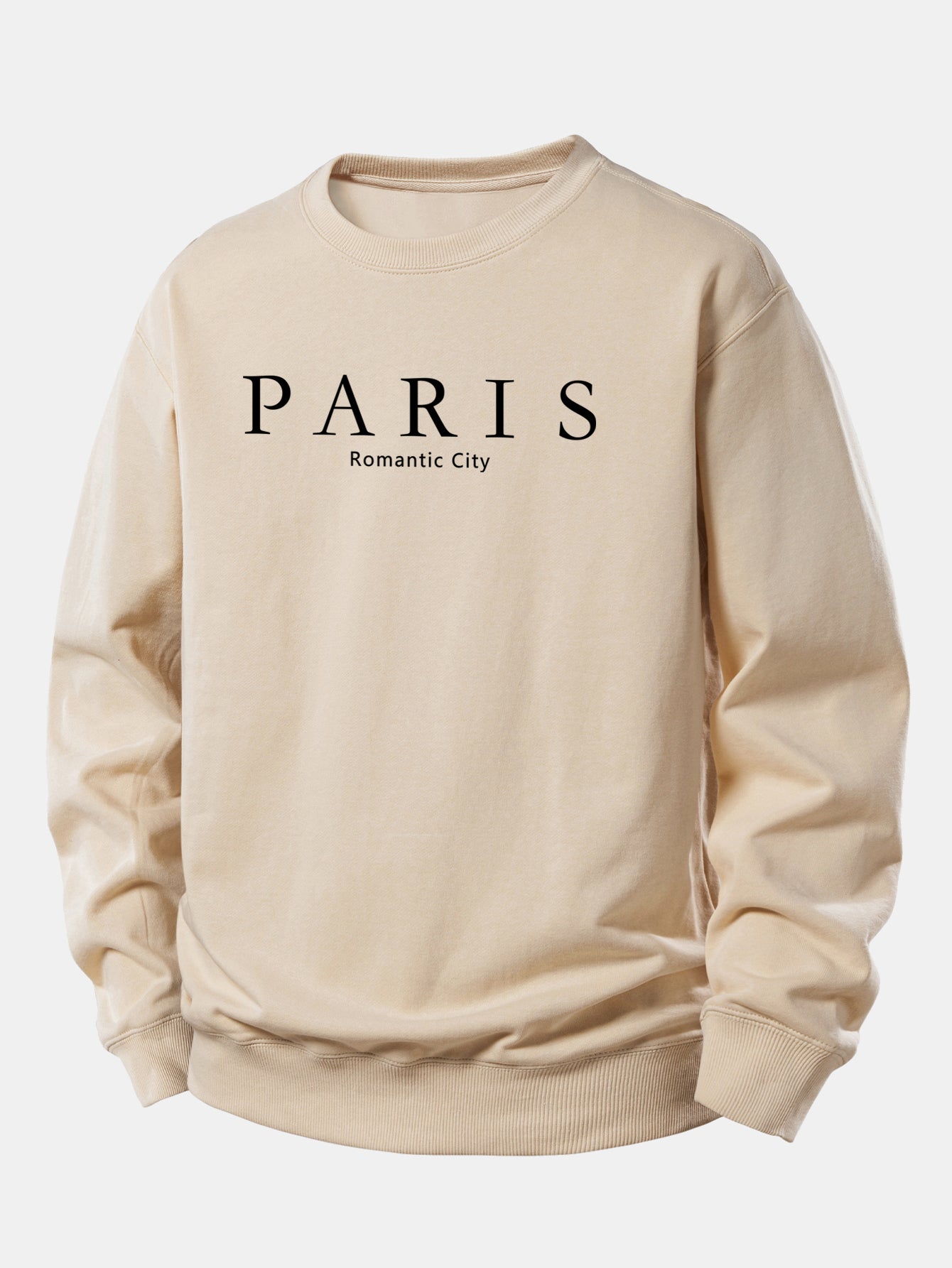 Paris Slogan Druck Locker Geschnittenes Sweatshirt