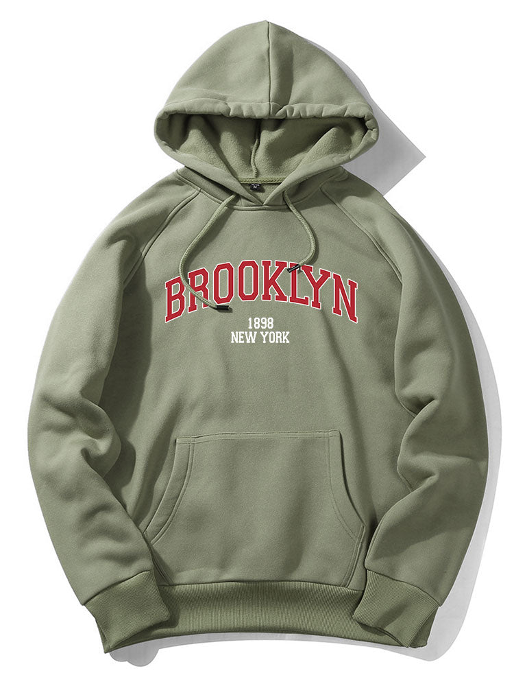 Brooklyn Graphic Hoodie with Letter Design