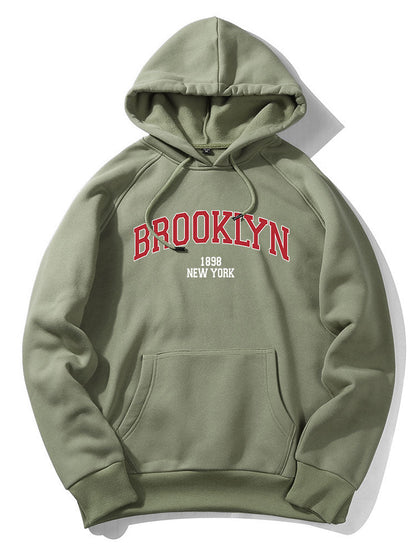 Brooklyn Graphic Hoodie with Letter Design