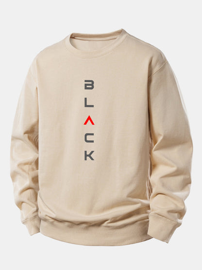 Schwarzes Print Relax Fit Sweatshirt