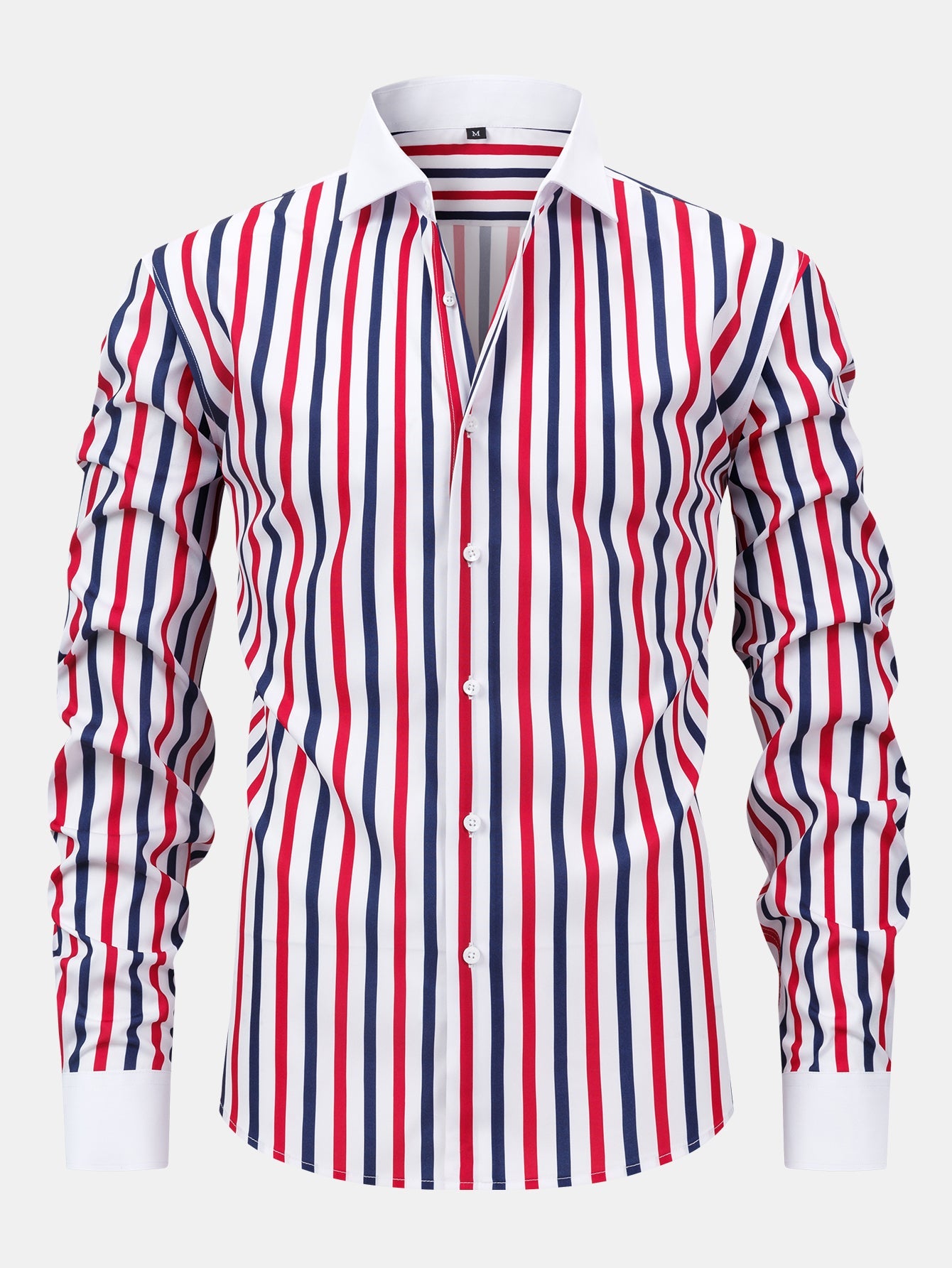 Gestreiftes Langarmhemd mit Knöpfen in Winchester-Design
