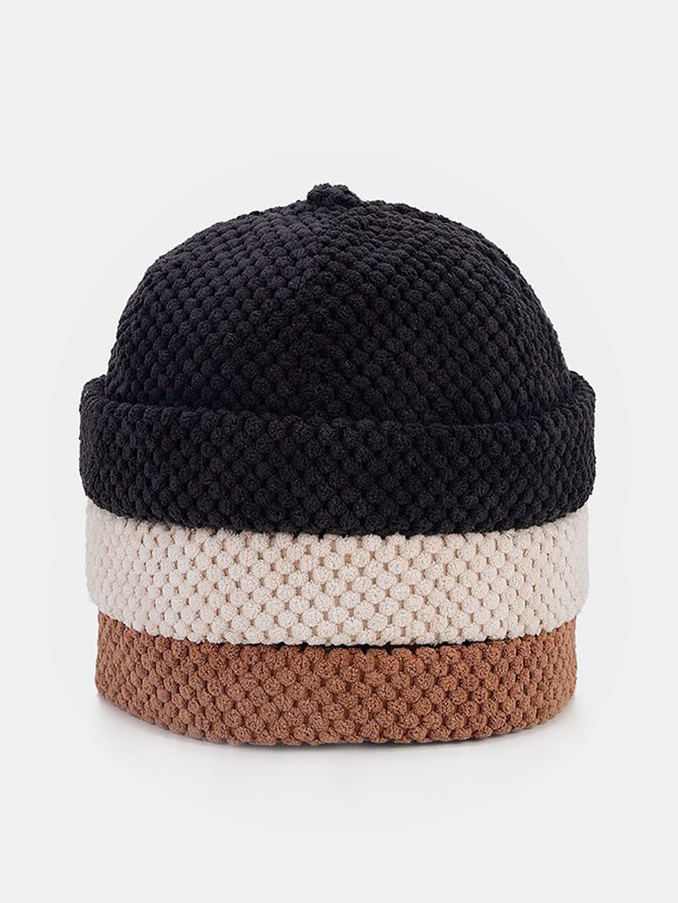 Retro Corduroy Einfarbige Beanie-Mütze