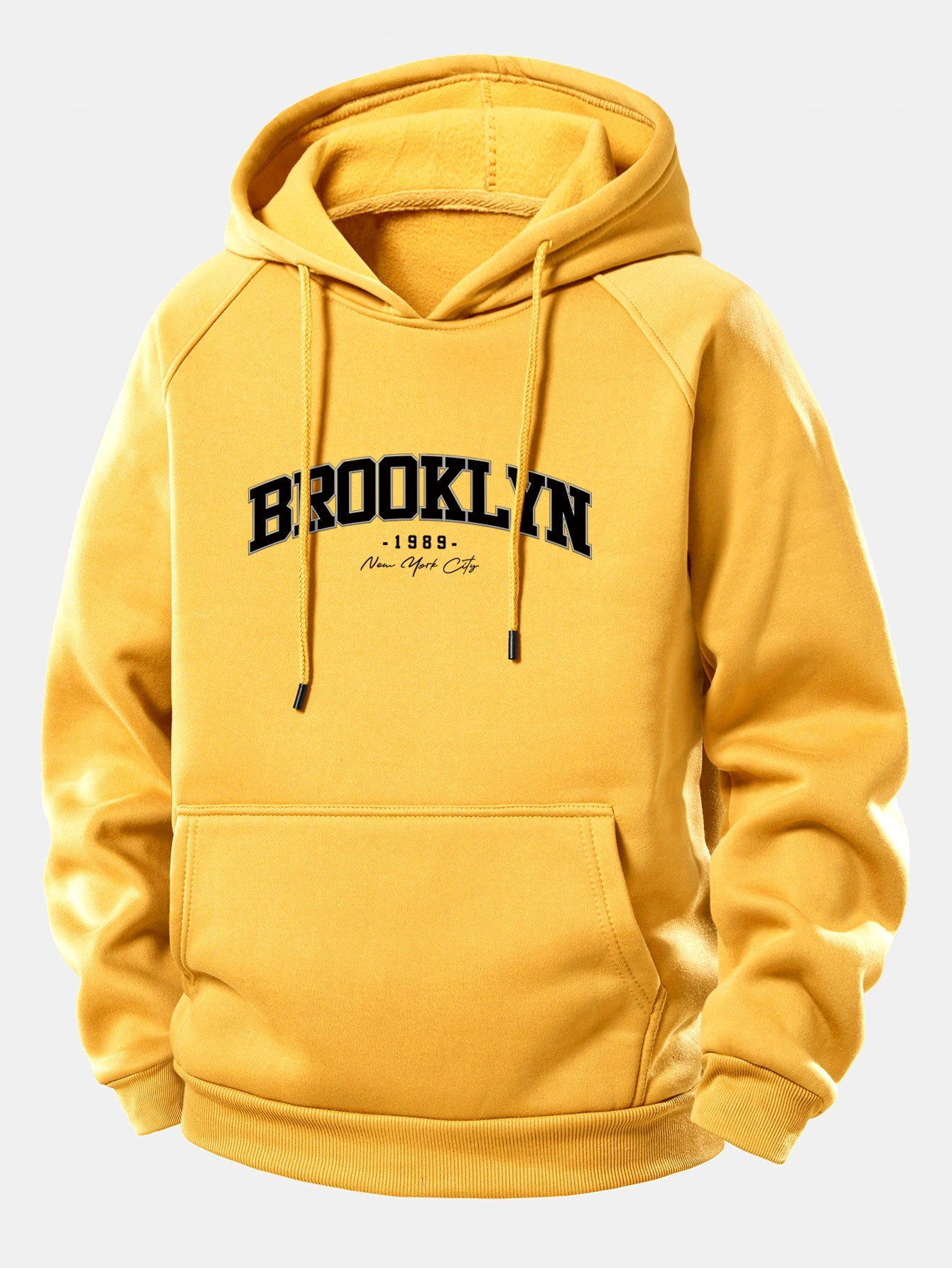 Brooklyn Print Hoodie mit Kordelzug