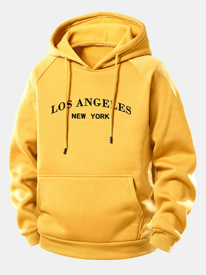 Los Angeles Bedruckter Kapuzenpullover mit Kordelzug