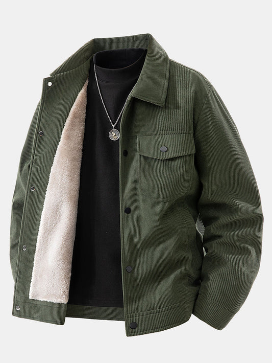 Teddygefütterte Cordjacke mit Taschen