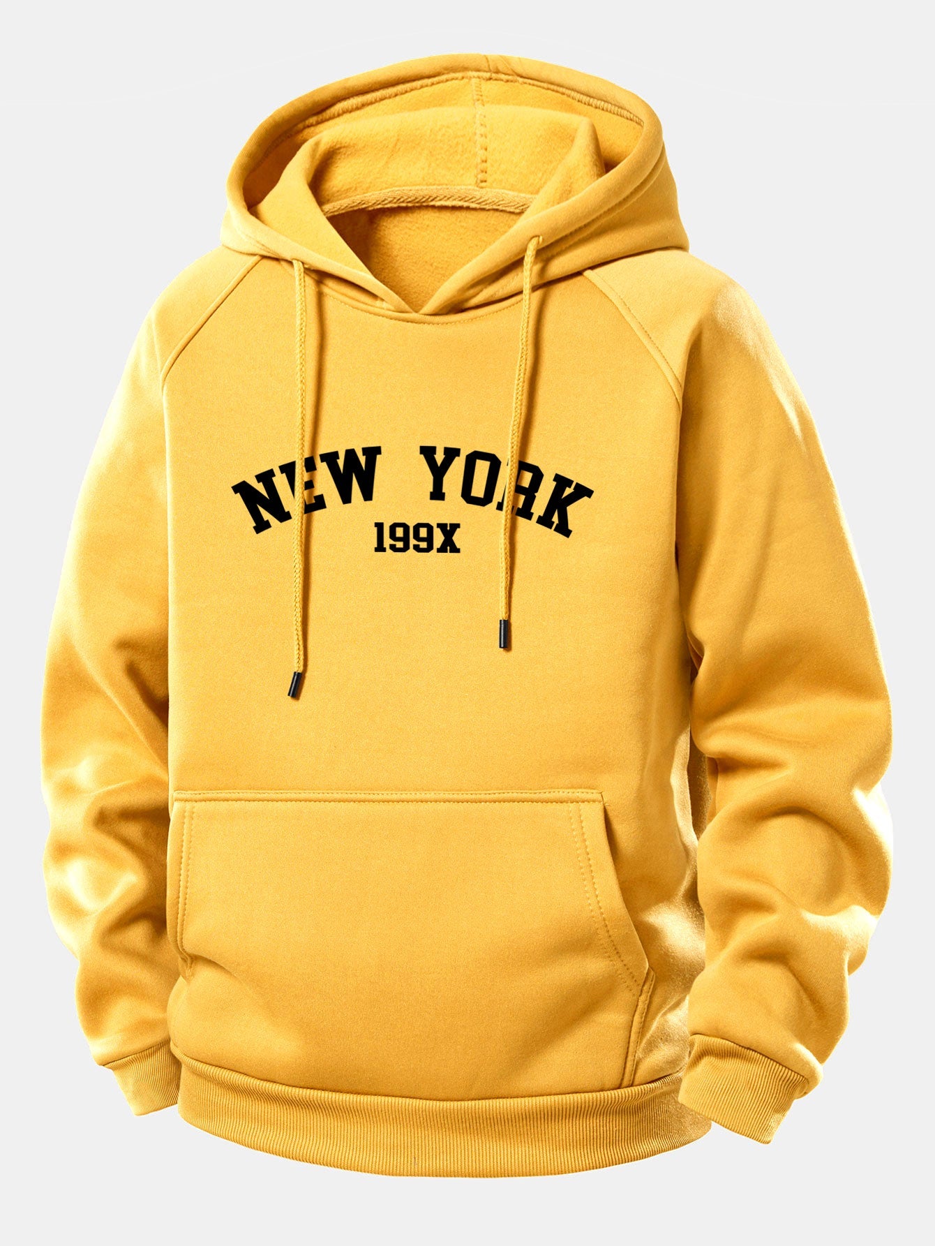 New York Print Hoodie with Drawstring
