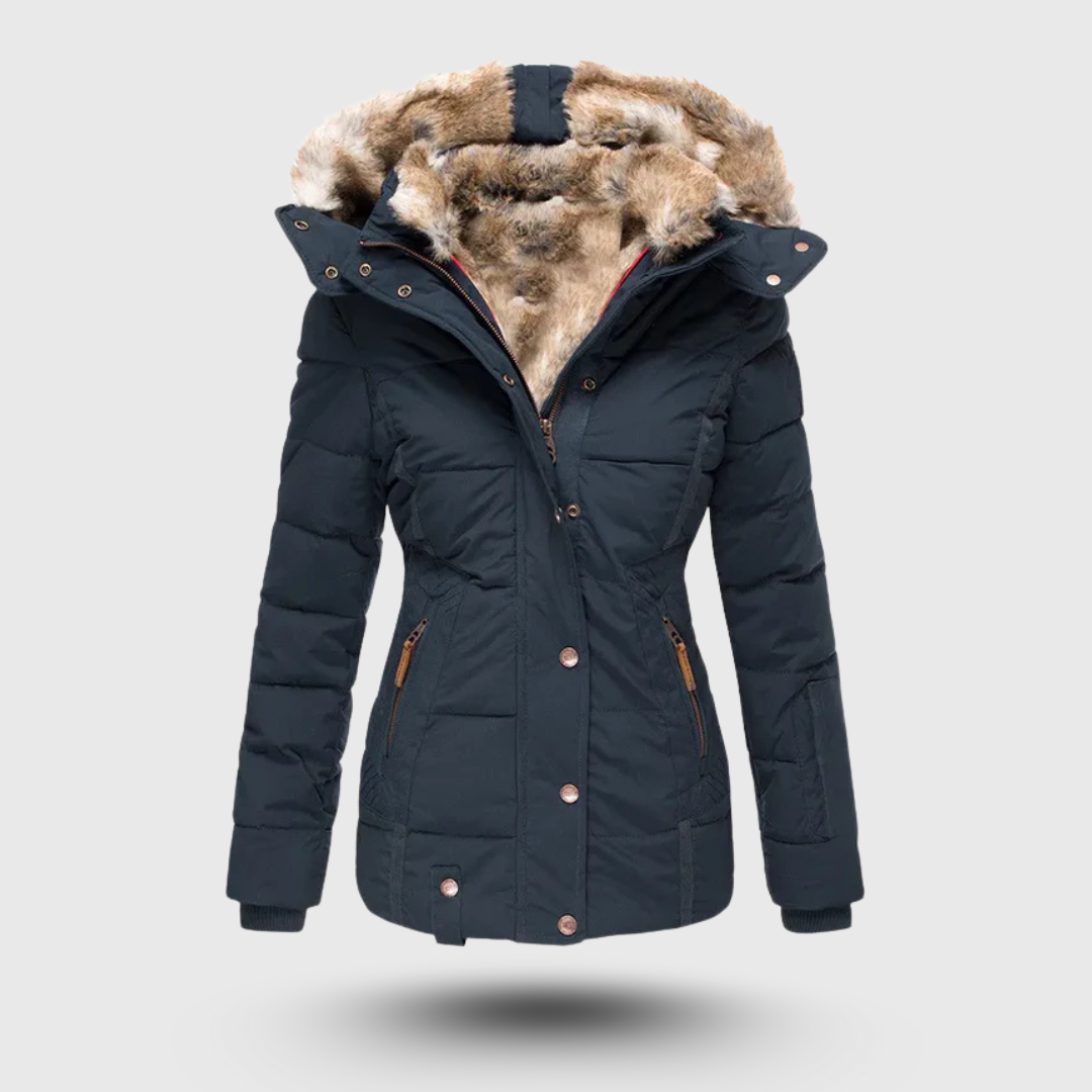 Hanne™ – Winterjacke mit Flauschigem Kragen und Schmaler Passform
