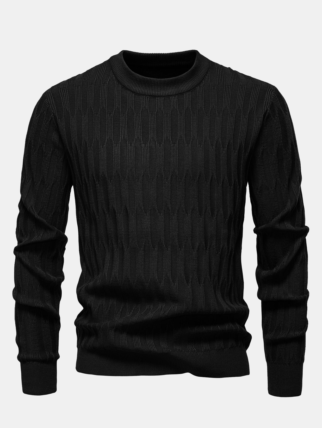 Gestreifter Rundhals-Pullover