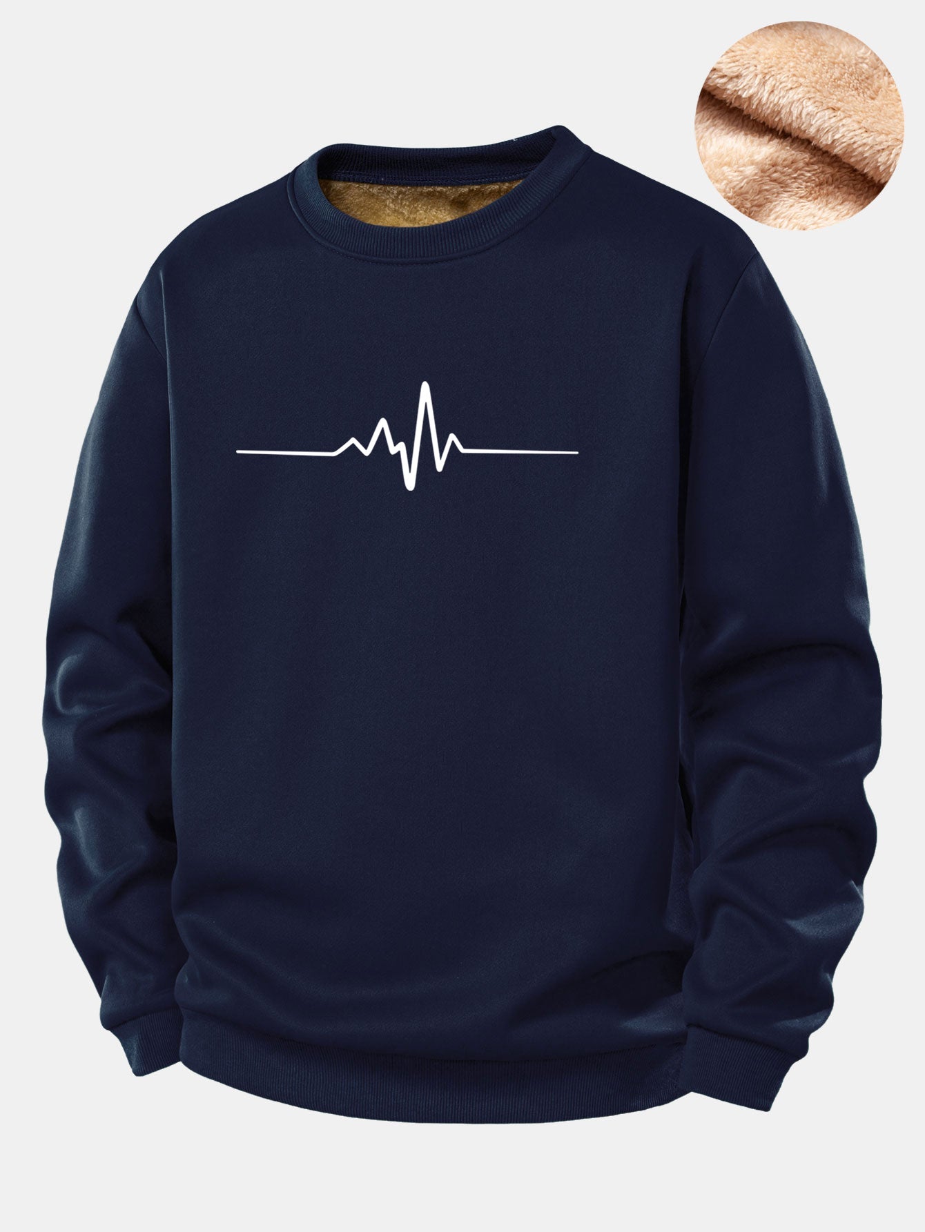 Sweatshirt mit Herzmuster und Teddyfutter aus Fleece