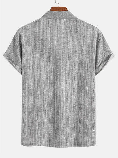 Strukturiertes Polo mit Reißverschluss