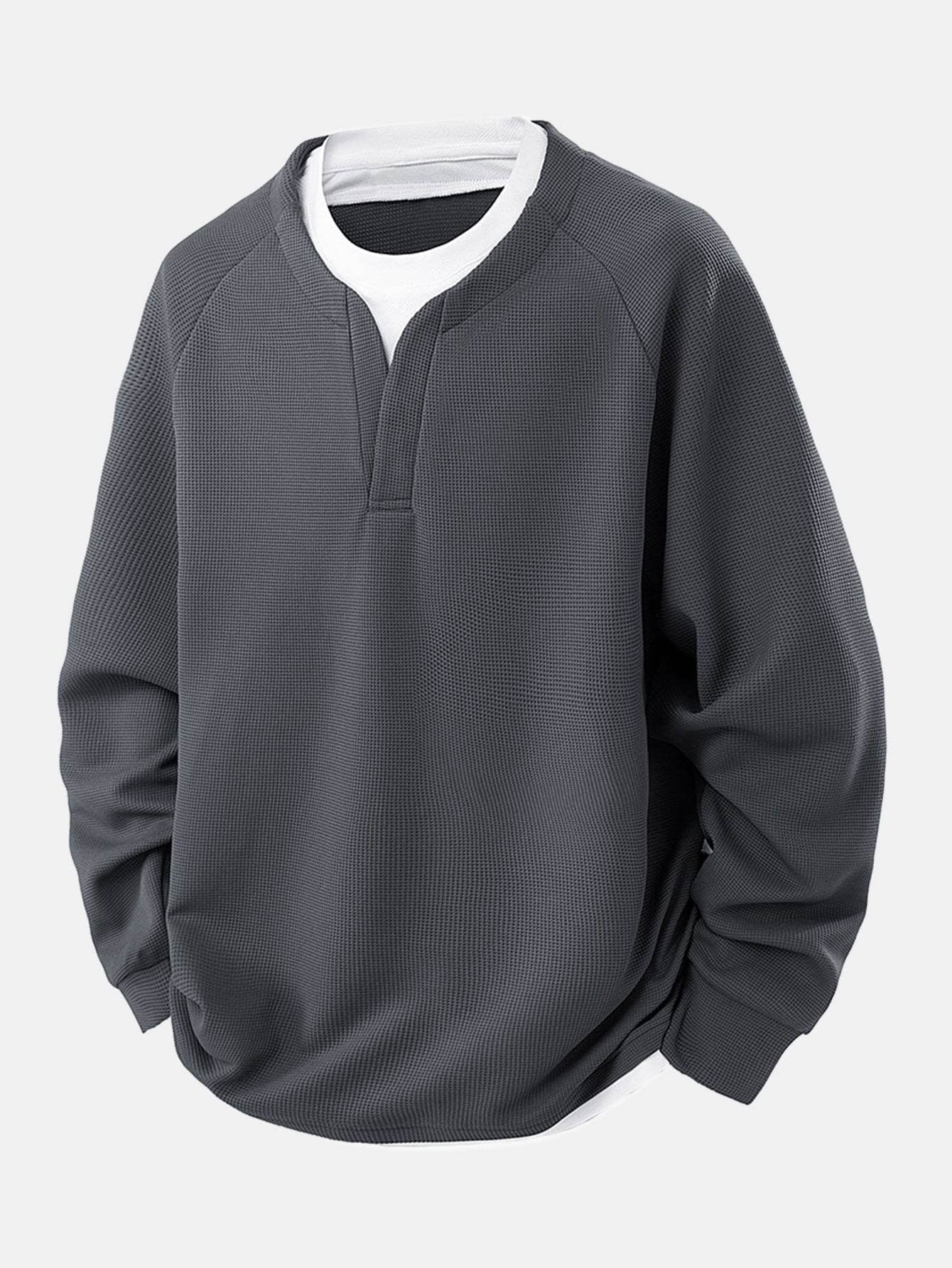 Waffle T-Shirt with Raglan Sleeves