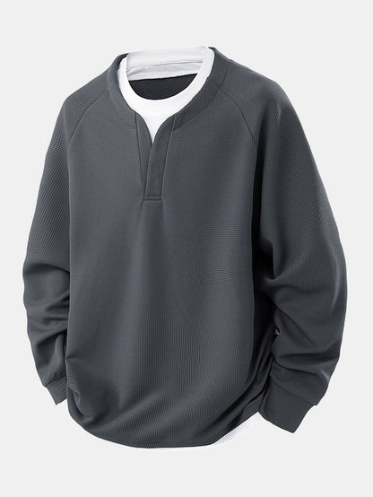 Waffle T-Shirt with Raglan Sleeves