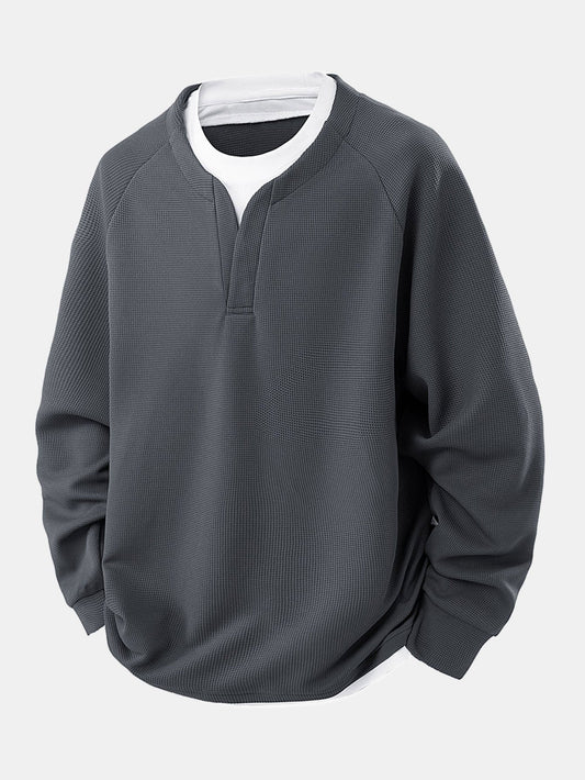 Waffle T-Shirt with Raglan Sleeves