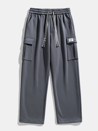 Bequeme gerade Jersey Cargo-Hose mit entspannter Passform