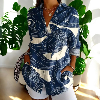 SIDONIA I VINTAGE-LANGARM-BLUSE