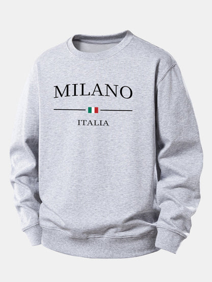 Relaxed Fit Milano Print Sweatshirt