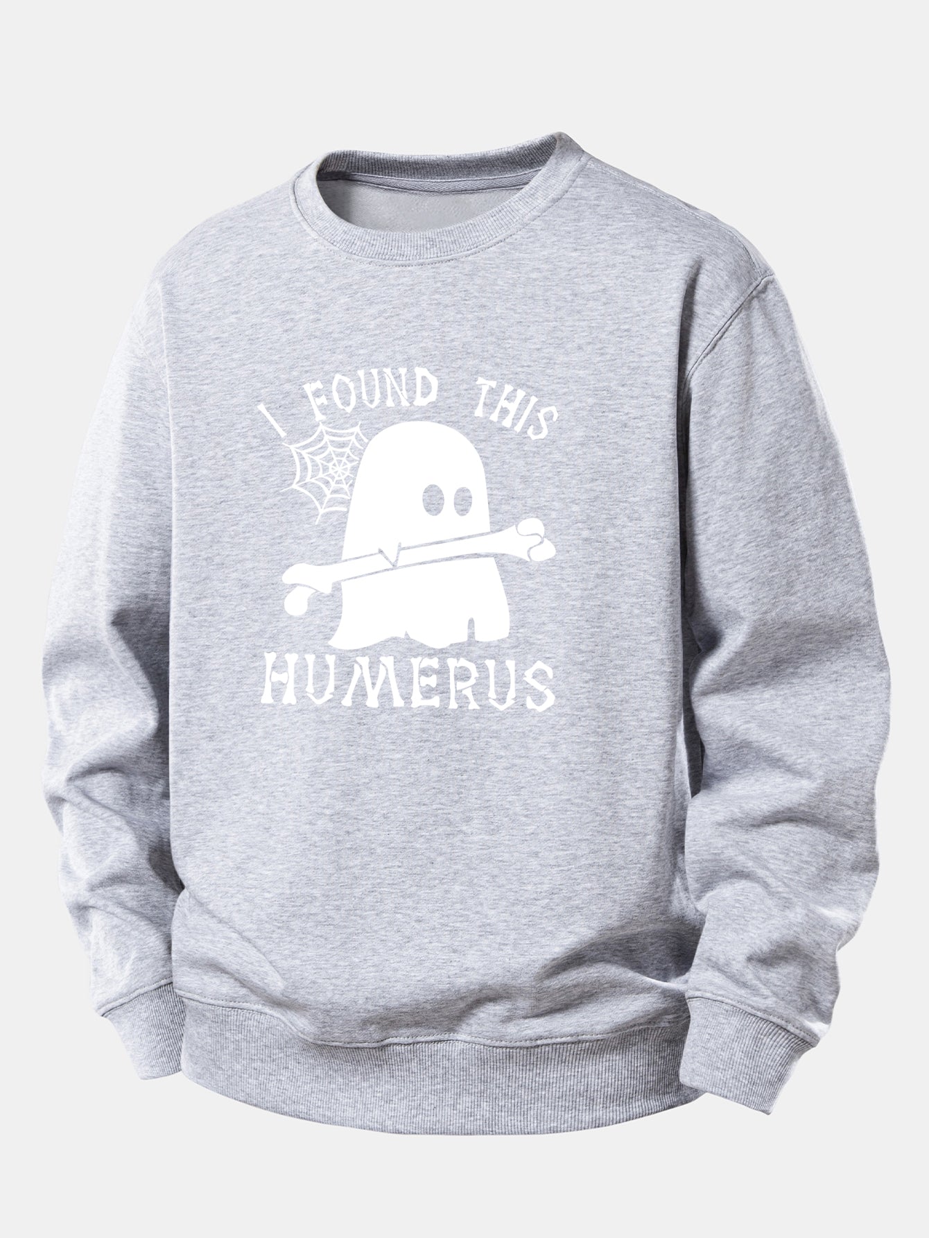 Ghost Fand Humerus Druck Sweatshirt mit lockerem Sitz