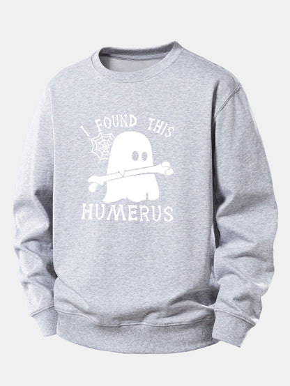 Ghost Fand Humerus Druck Sweatshirt mit lockerem Sitz
