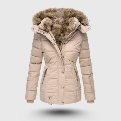 Hanne™ – Winterjacke mit Flauschigem Kragen und Schmaler Passform