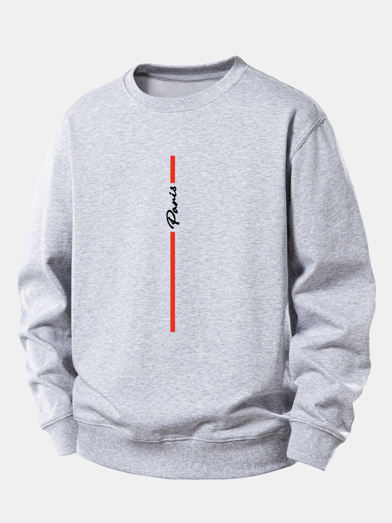 Paris Streifenmuster Locker sitzendes Sweatshirt