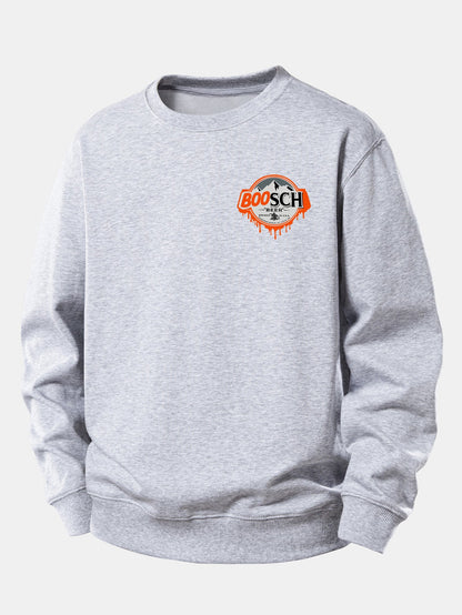 BOOSCH Bier Geist Druck Relaxed Fit Sweatshirt