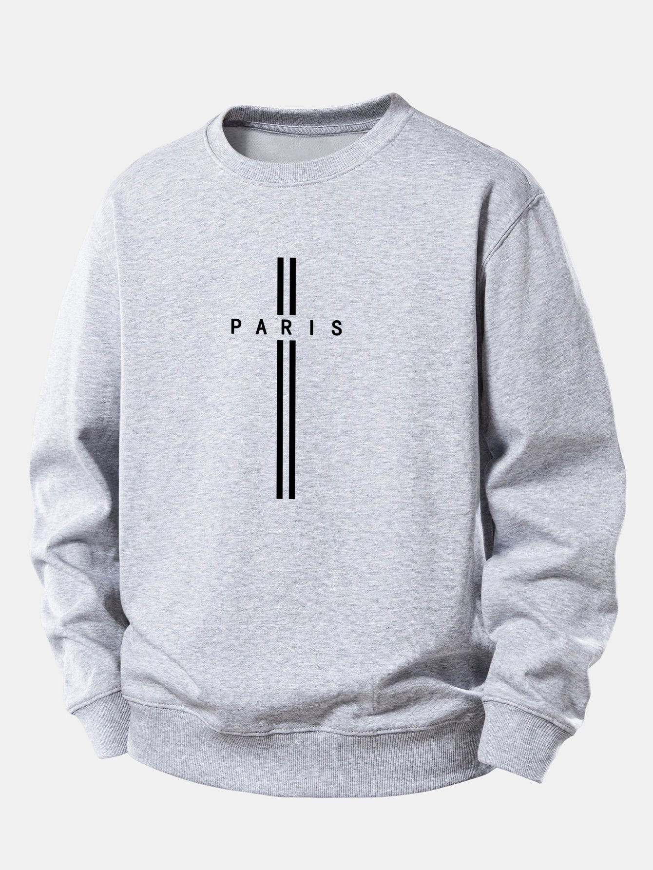Locker sitzendes Sweatshirt mit Paris-Streifenmuster