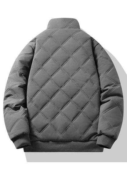 Steppjacke mit Stehkragen und Kunstpelzfutter