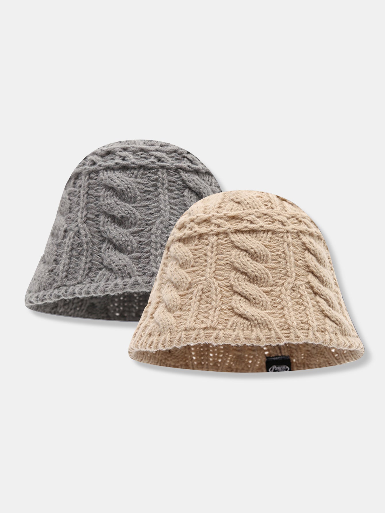 Einfarbiger Woll grob strukturierter warmer gestrickter Fischerhut