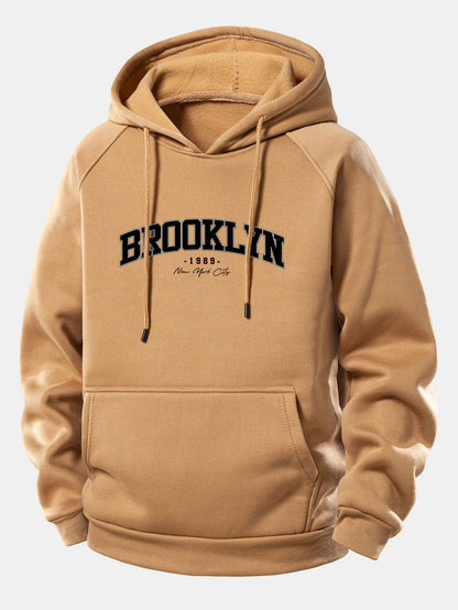 Brooklyn Print Kapuzenpullover mit Kordelzug