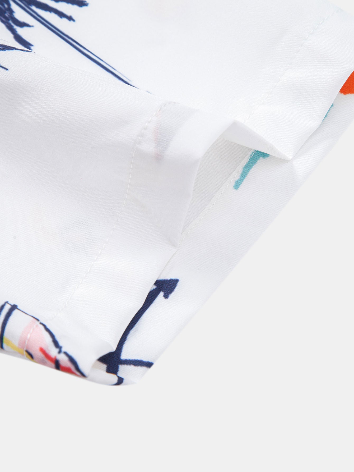 Palmbaum Nautical Print Button-Up Shirt with Striped Swim Shorts