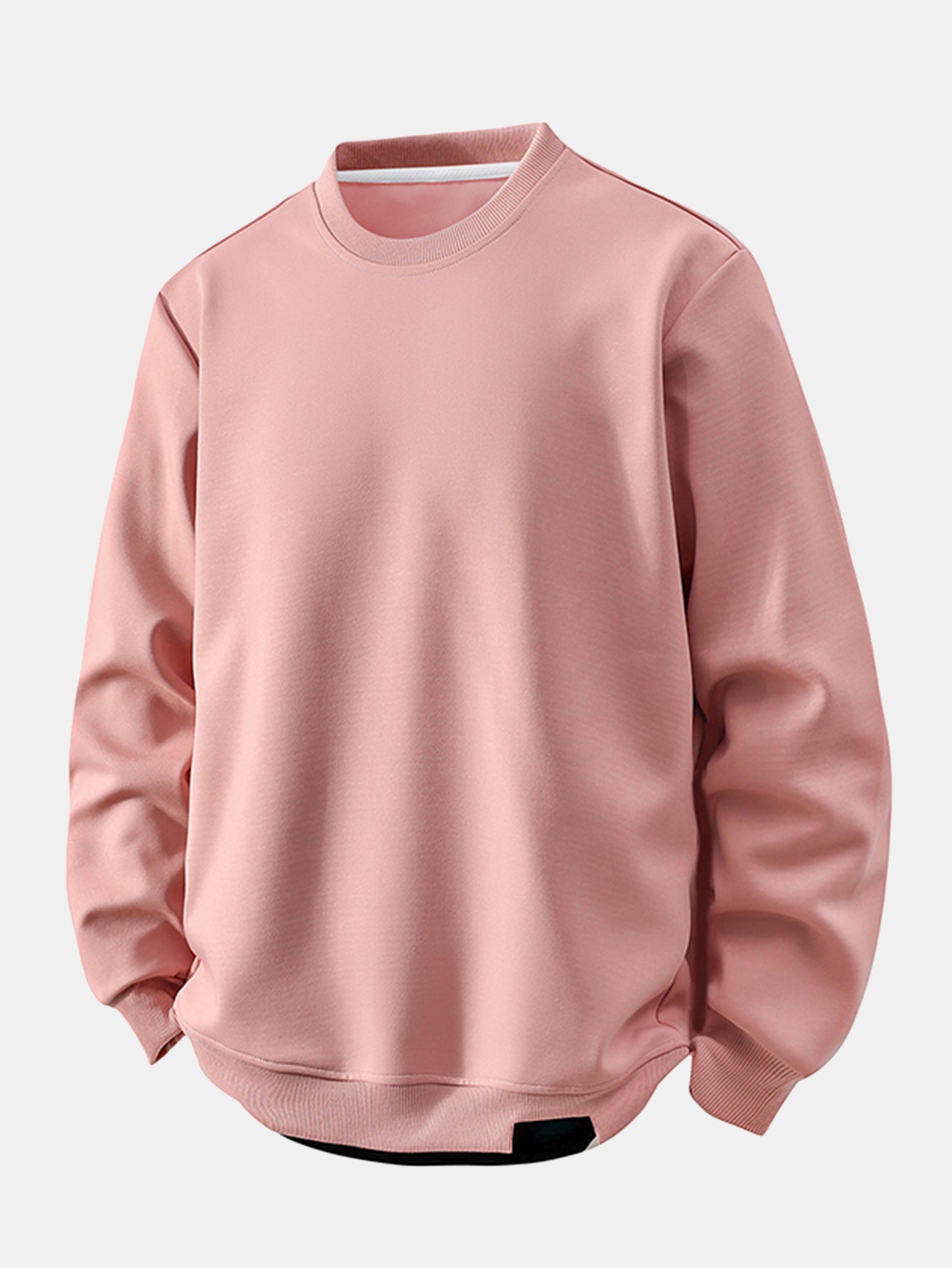 Rundhals-Sweatshirt für sitzende Locker-Styles