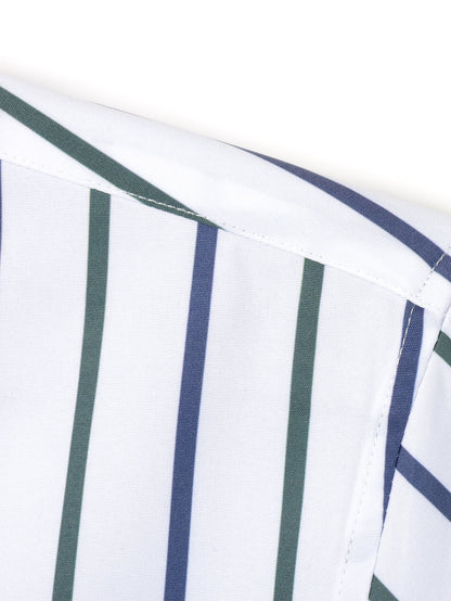 Langärmliges gestreiftes Hemd mit Knopfverschluss