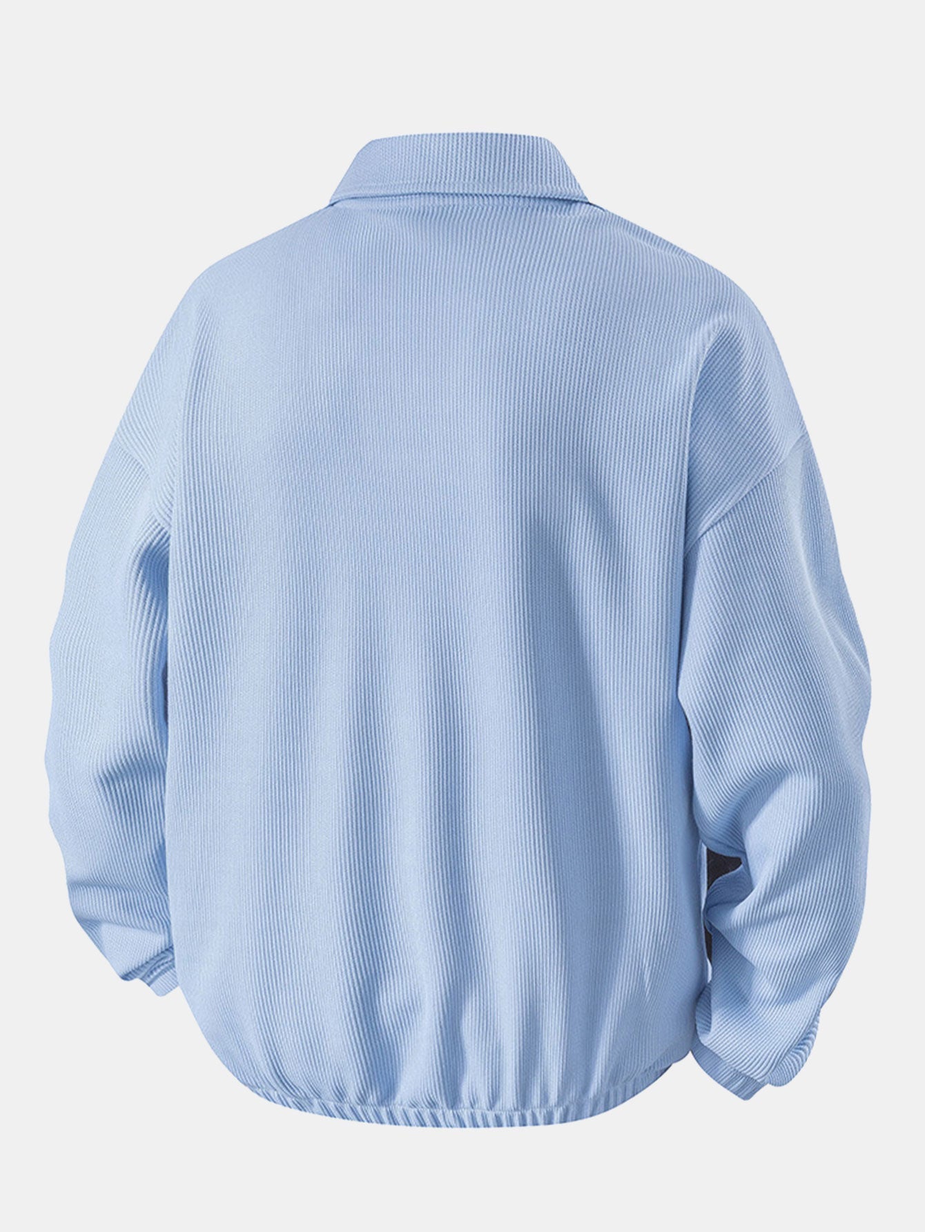 Casual Fit Waffle V-Neck Polo Sweatshirt