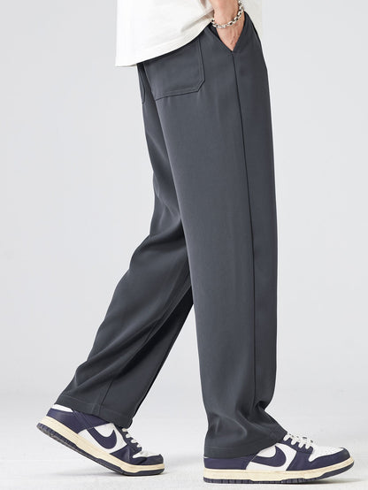 2-in-1 Raglanärmel Waffel-T-Shirt und Hose mit Bundfalten und Kordelzug, gerader Schnitt