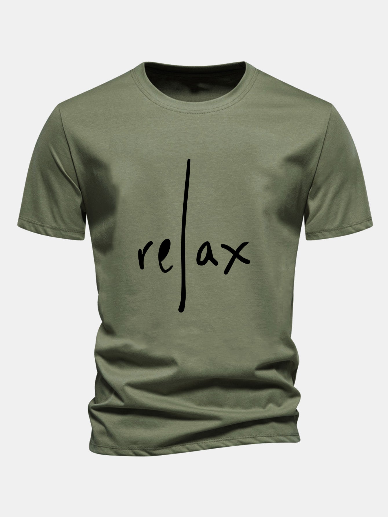 Regular Fit Entspanntes Bedrucktes Baumwoll-T-Shirt