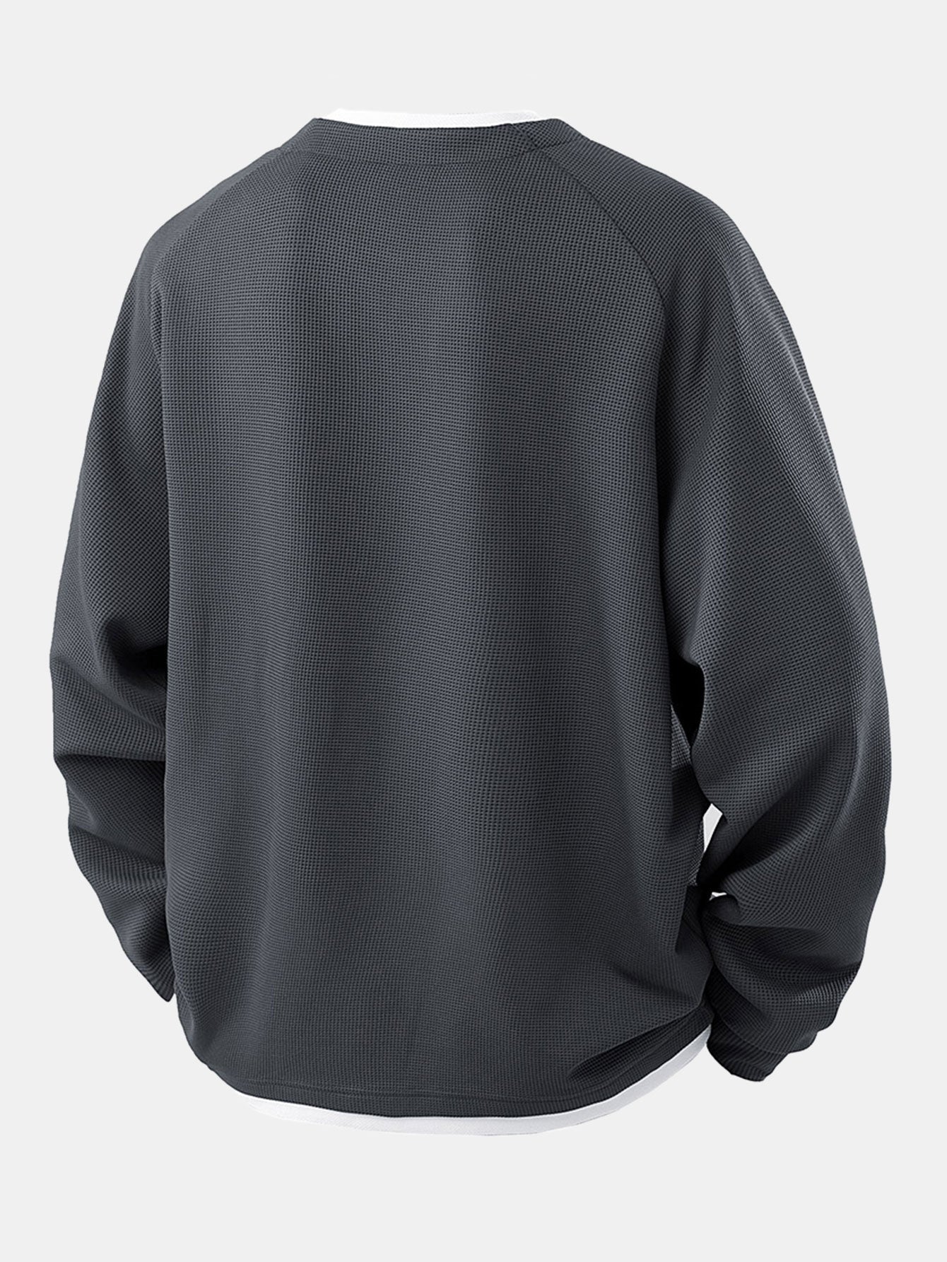 Raglanärmel 2 in 1 Waffel-T-Shirt