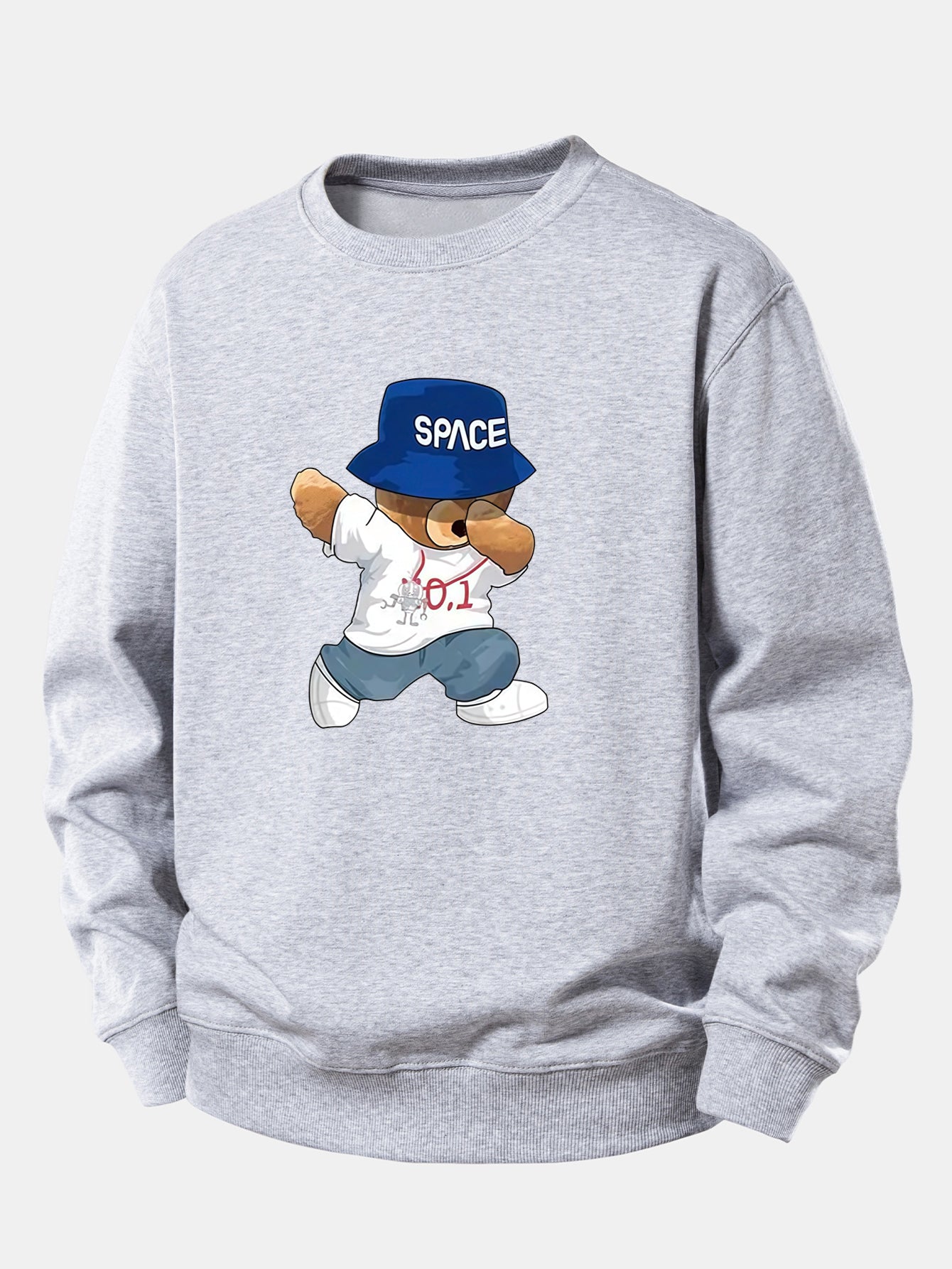 Sweatshirt mit Bärenmotiv und Hut, lockere Passform