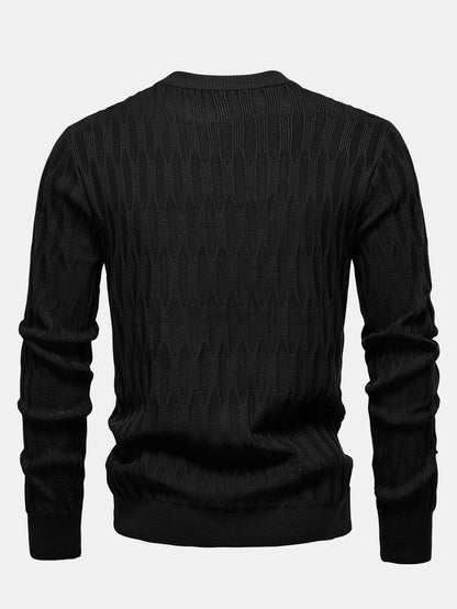 Gestreifter Rundhals-Pullover