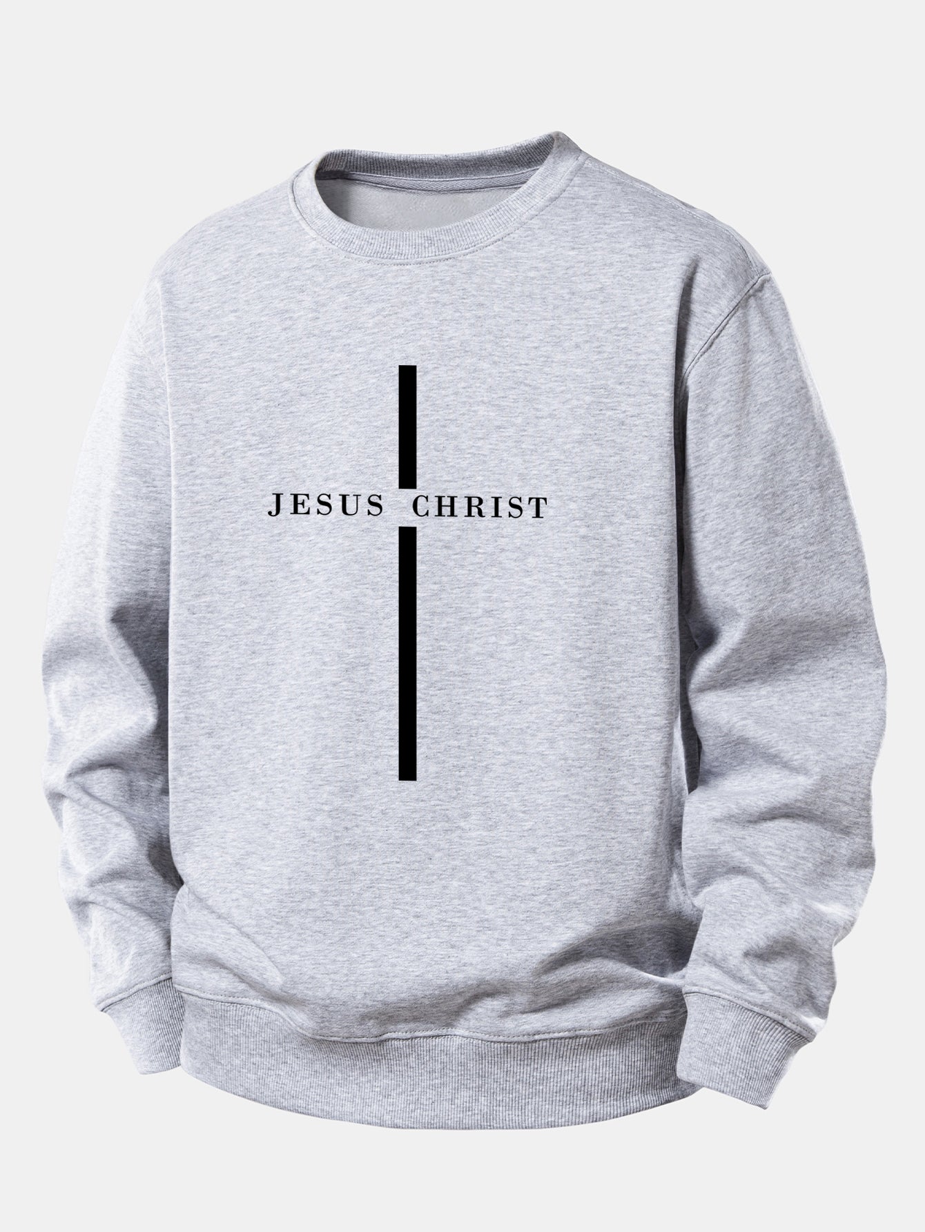 Jesus Christ Streifenmuster Locker sitzendes Sweatshirt