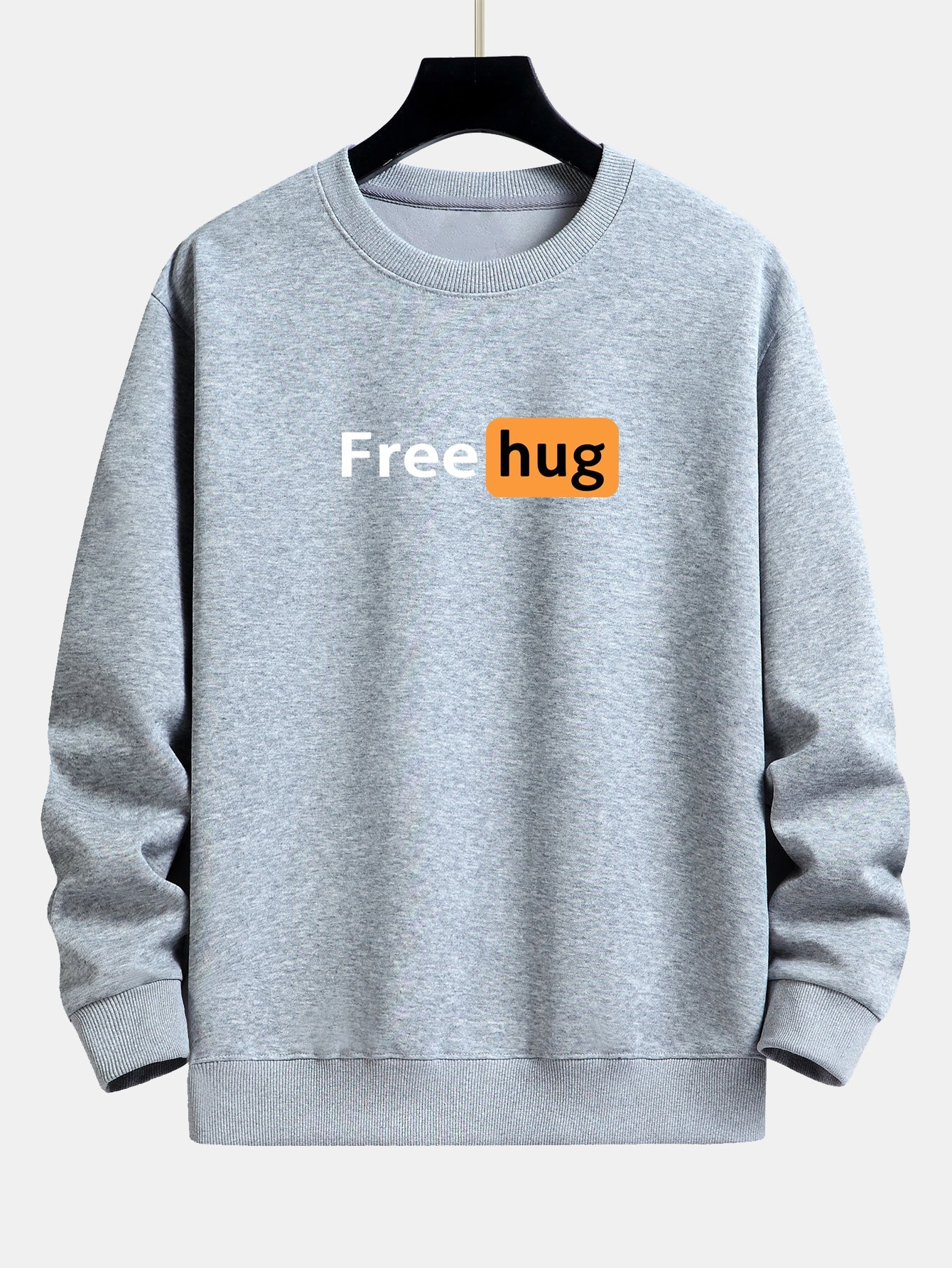 Free Hug Druck Locker sitzendes Sweatshirt
