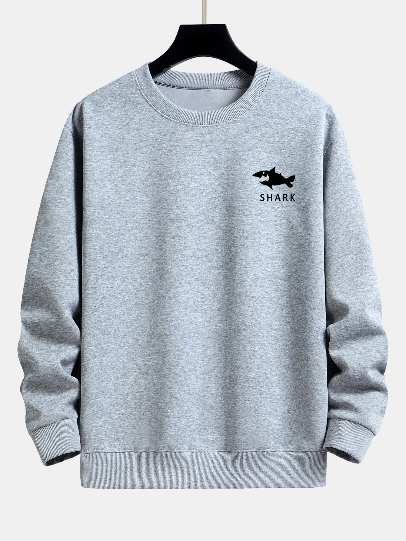 Hai-Motiv Sweatshirt mit lockerem Schnitt