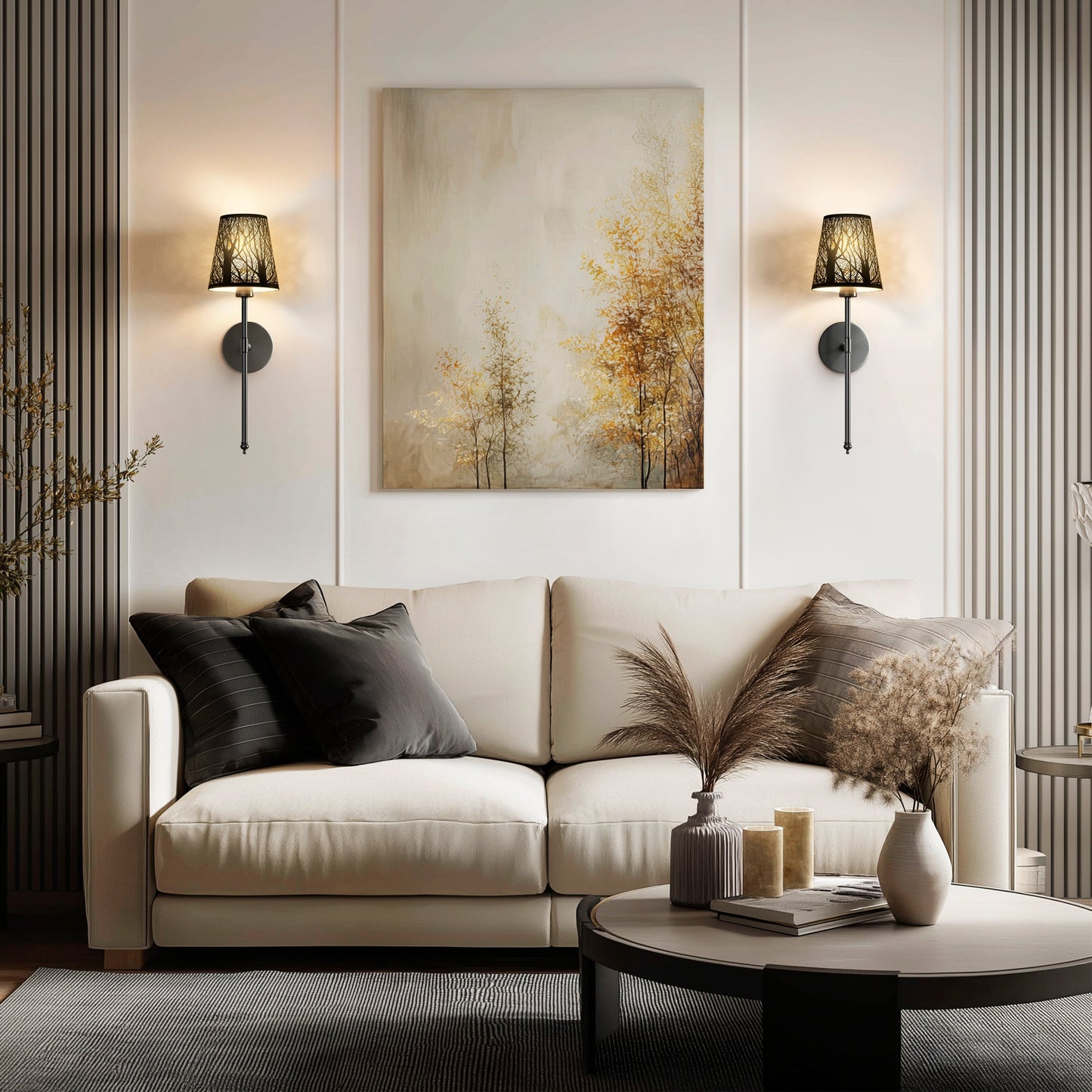 DRAHTLOSE METALLWANDLEUCHTEN (SET AUS 2)